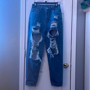 High waited, ripped jeans from SHEIN.